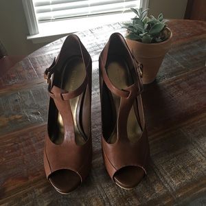 BCBGirls Congac T-strap heels