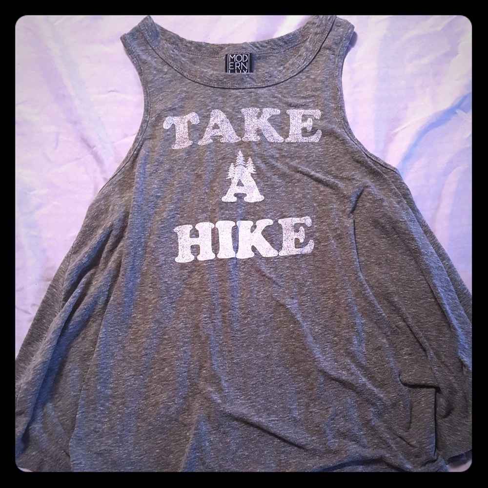 Modern lux take a hike tank top