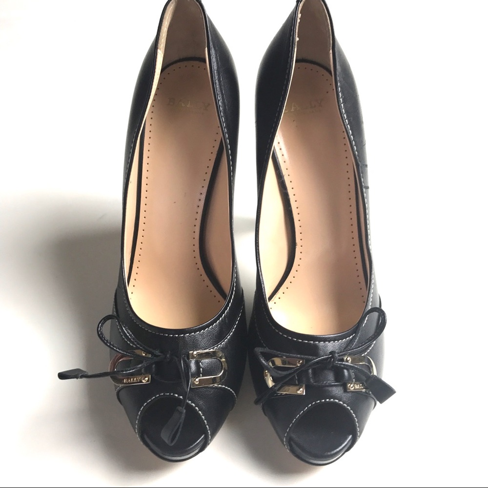 Bally Peep toe tie knot bow High heels - Picture 2 of 8