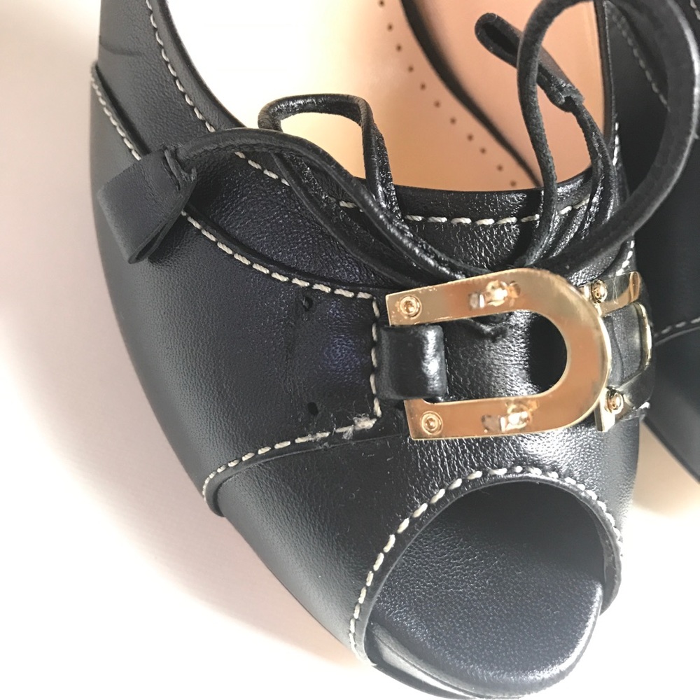 Bally Peep toe tie knot bow High heels - Picture 5 of 8