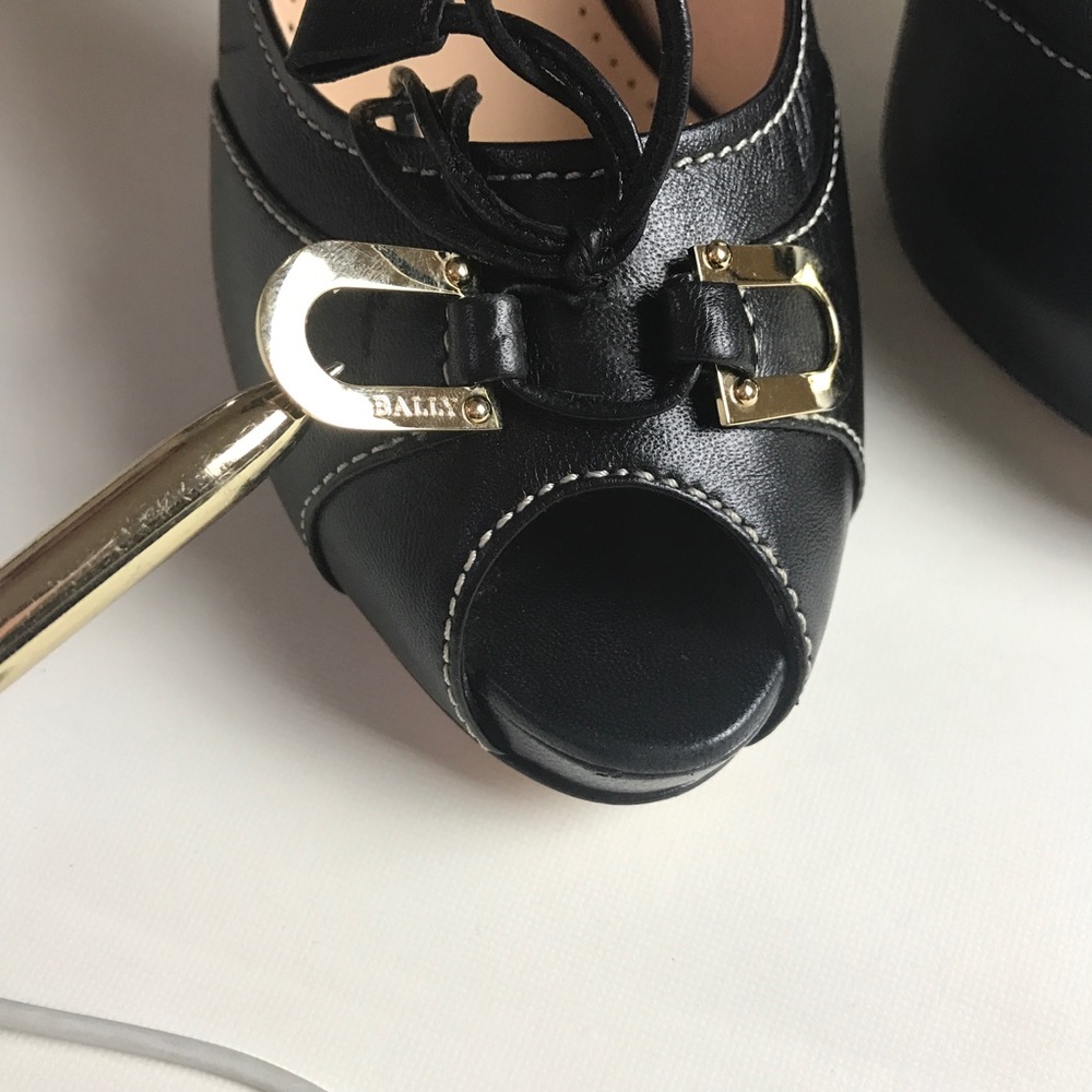 Bally Peep toe tie knot bow High heels - Picture 6 of 8