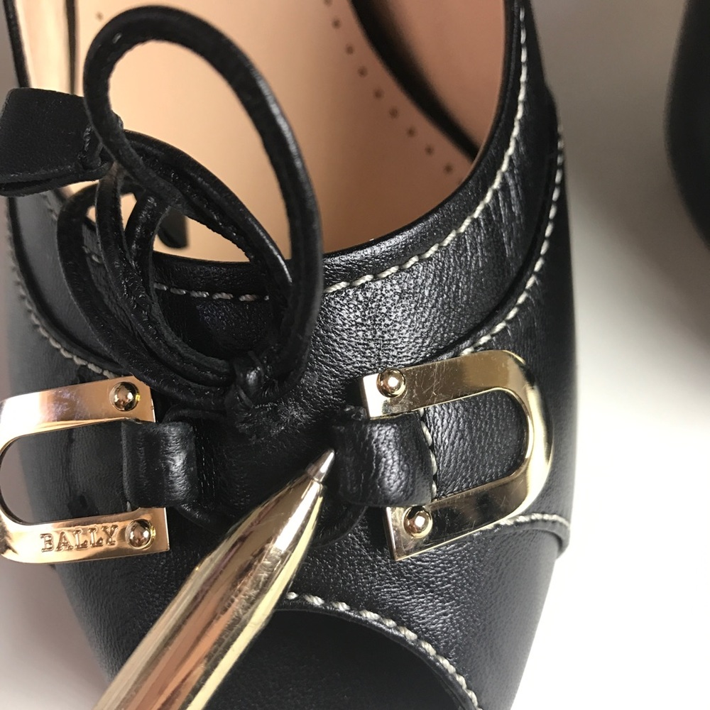 Bally Peep toe tie knot bow High heels - Picture 7 of 8