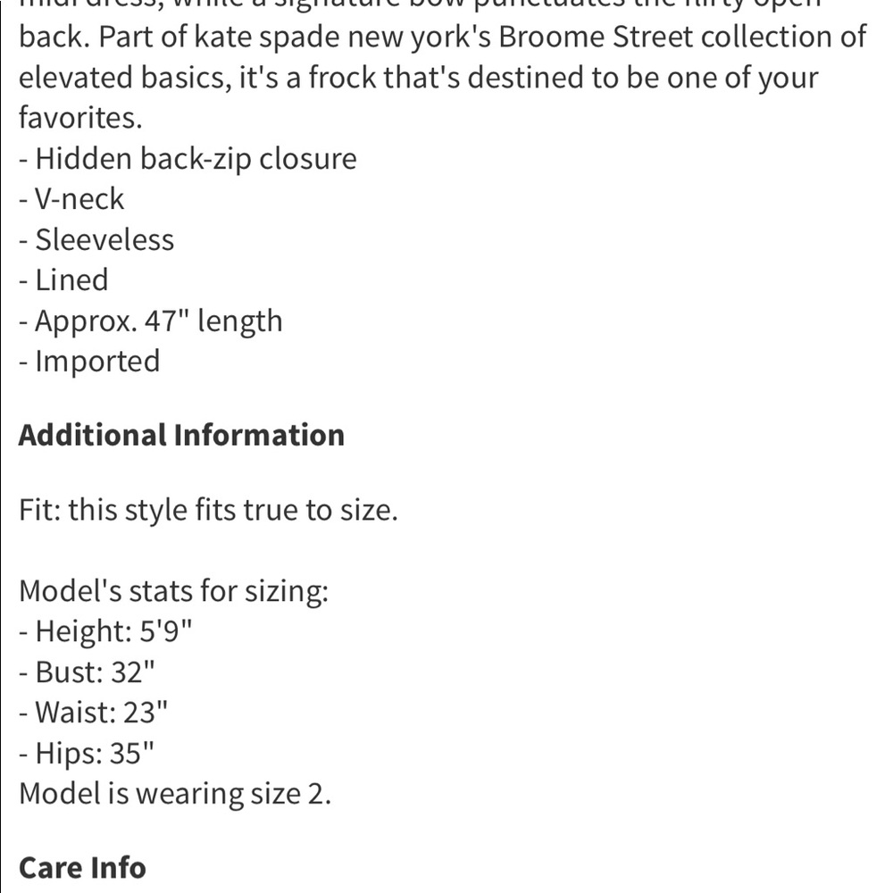 Kate Spade Broome Midi Dress ** Size 4** - Picture 3 of 3