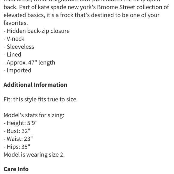 Kate Spade Broome Midi Dress ** Size 4** - Picture 3 of 3