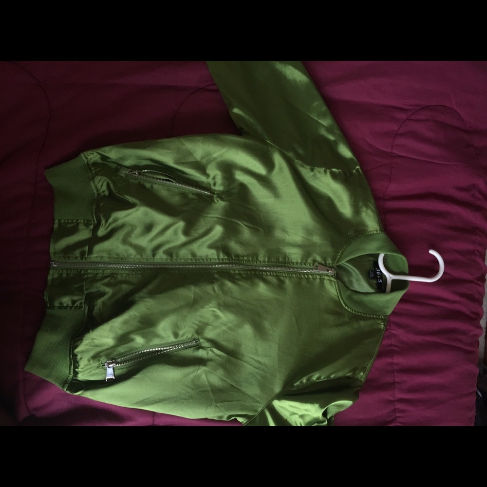 Green bomber jacket