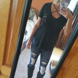 Fashion Nova Distressed Tshirt