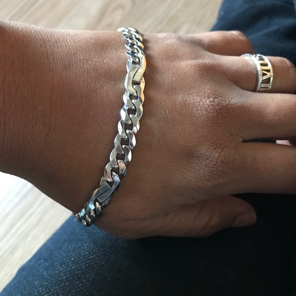 Gucci Other - 14K Italy White Gold heavy bracelet Gucci Style