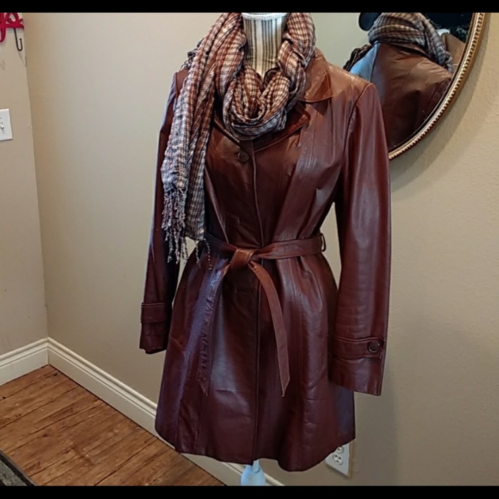 Genuine All Leather Brown Ladies Jacket