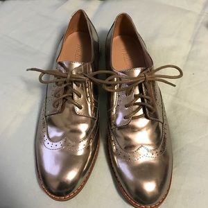 Madewell metallic oxfords