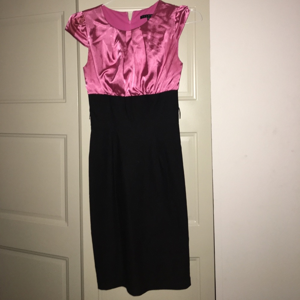 Pink and black dress