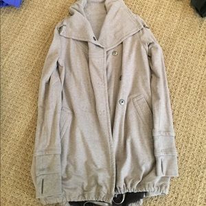 Lulu light brown knit cowl neck jacket