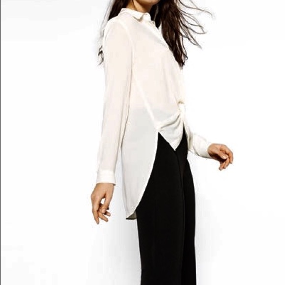 Zara drape knot blouse - Picture 3 of 5