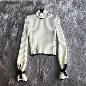 White knit sweater
