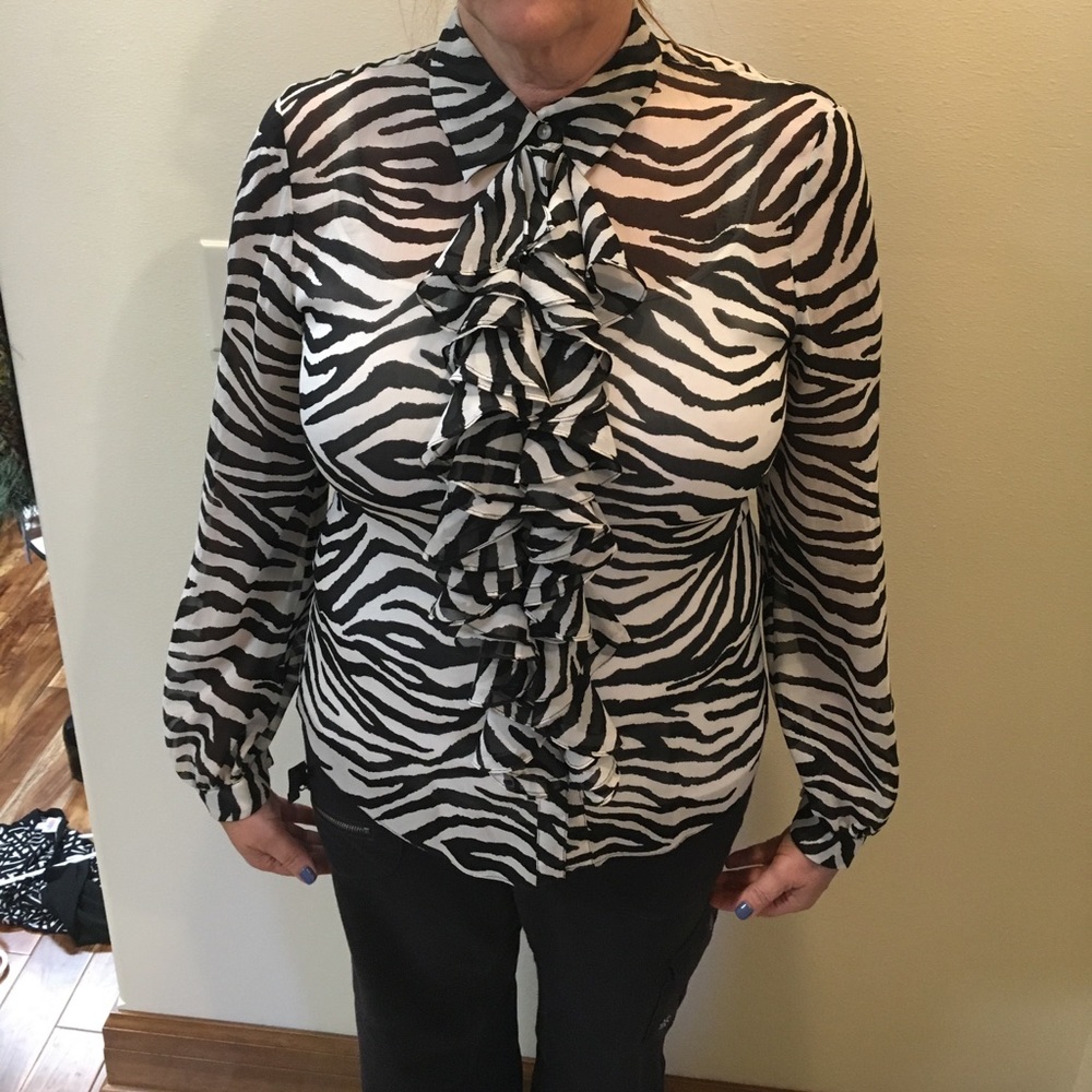 Ralph Lauren zebra stripped blouse