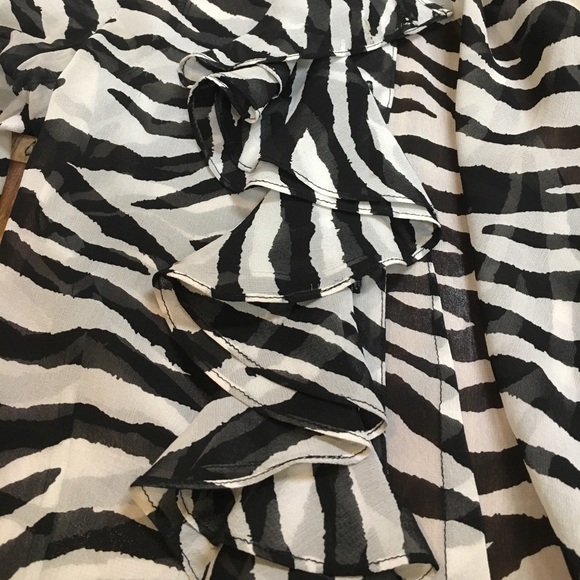 Ralph Lauren zebra stripped blouse - Picture 3 of 4