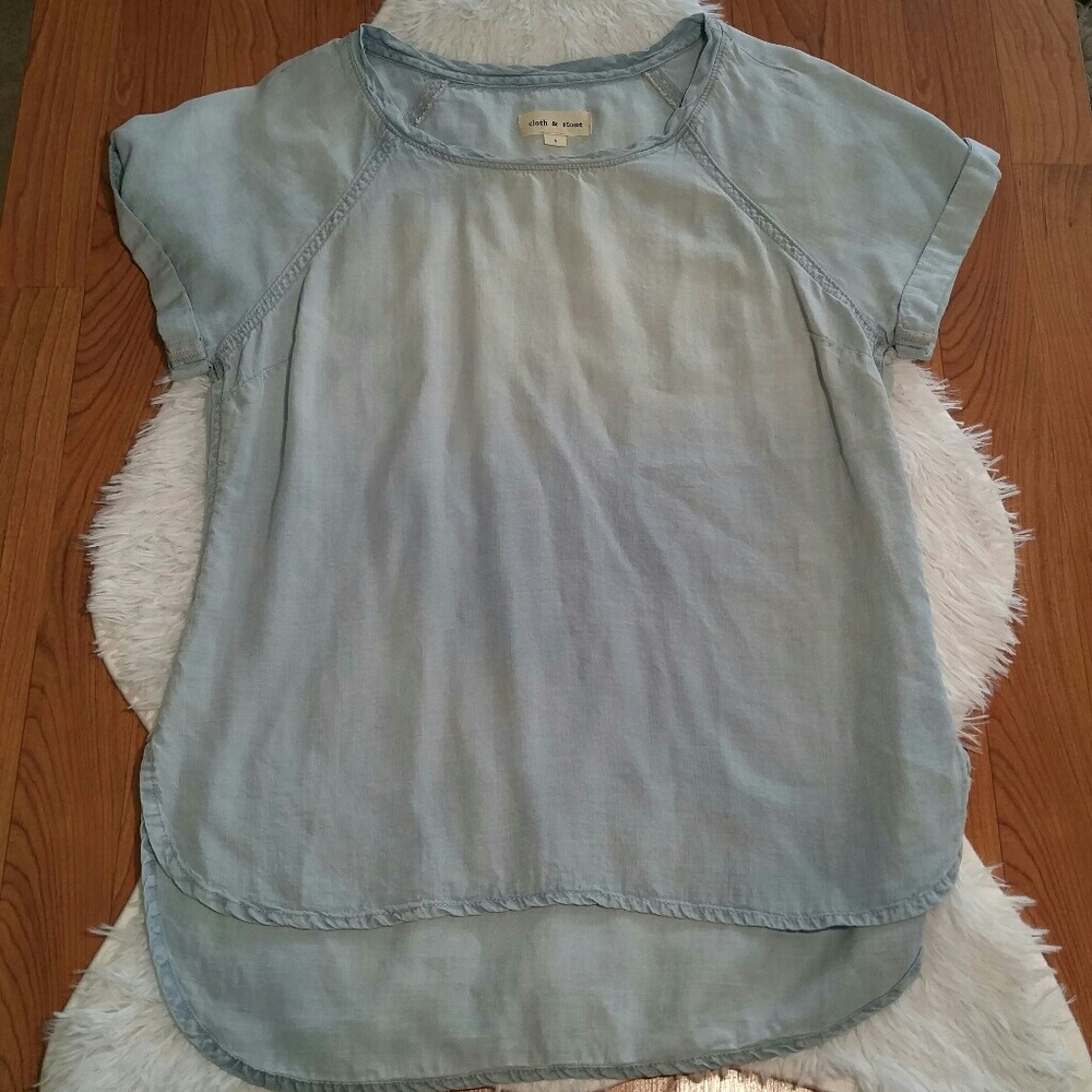 Cloth & Stone Chambray High Low T Shirt