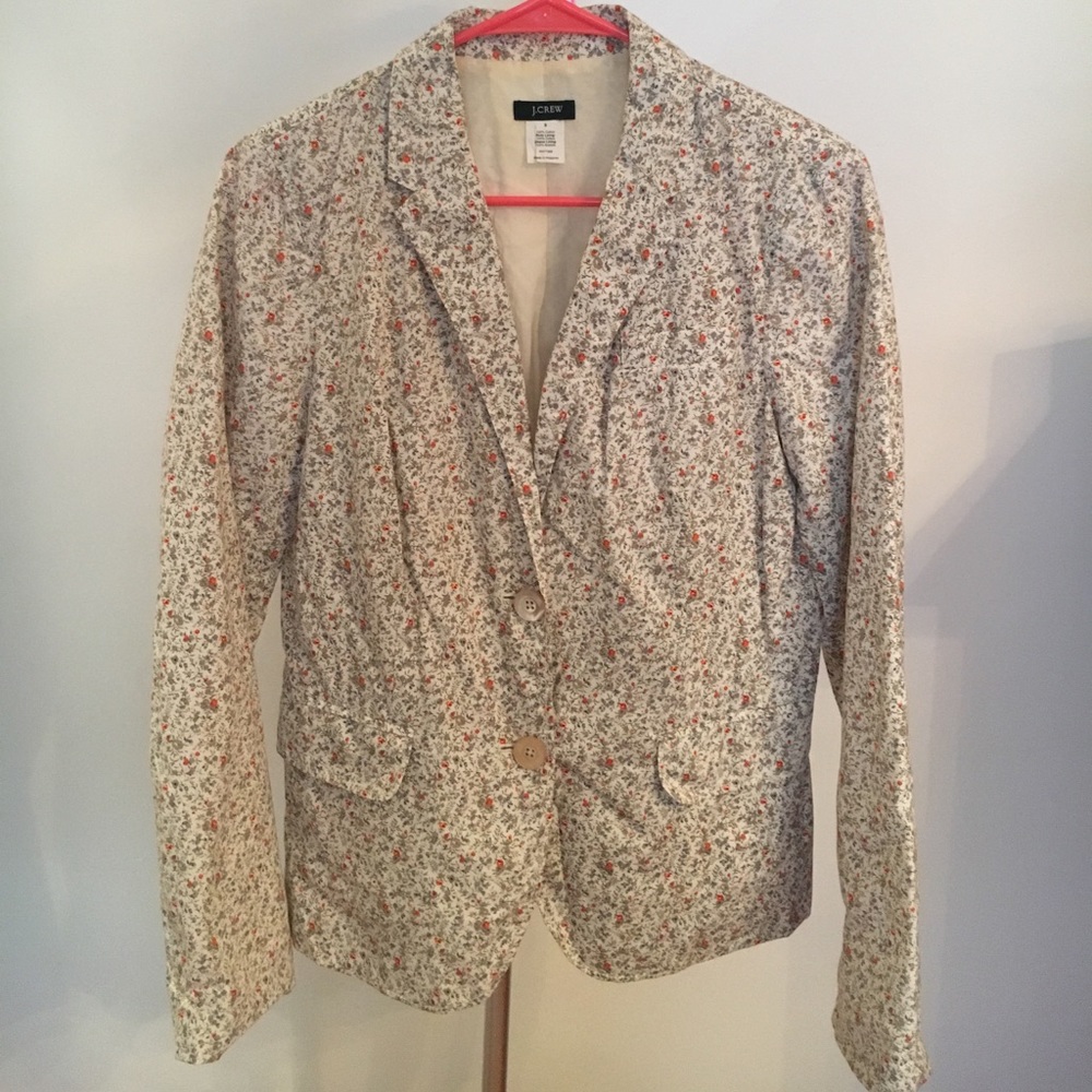 Lightweight floral cotton blazer from J. Crew