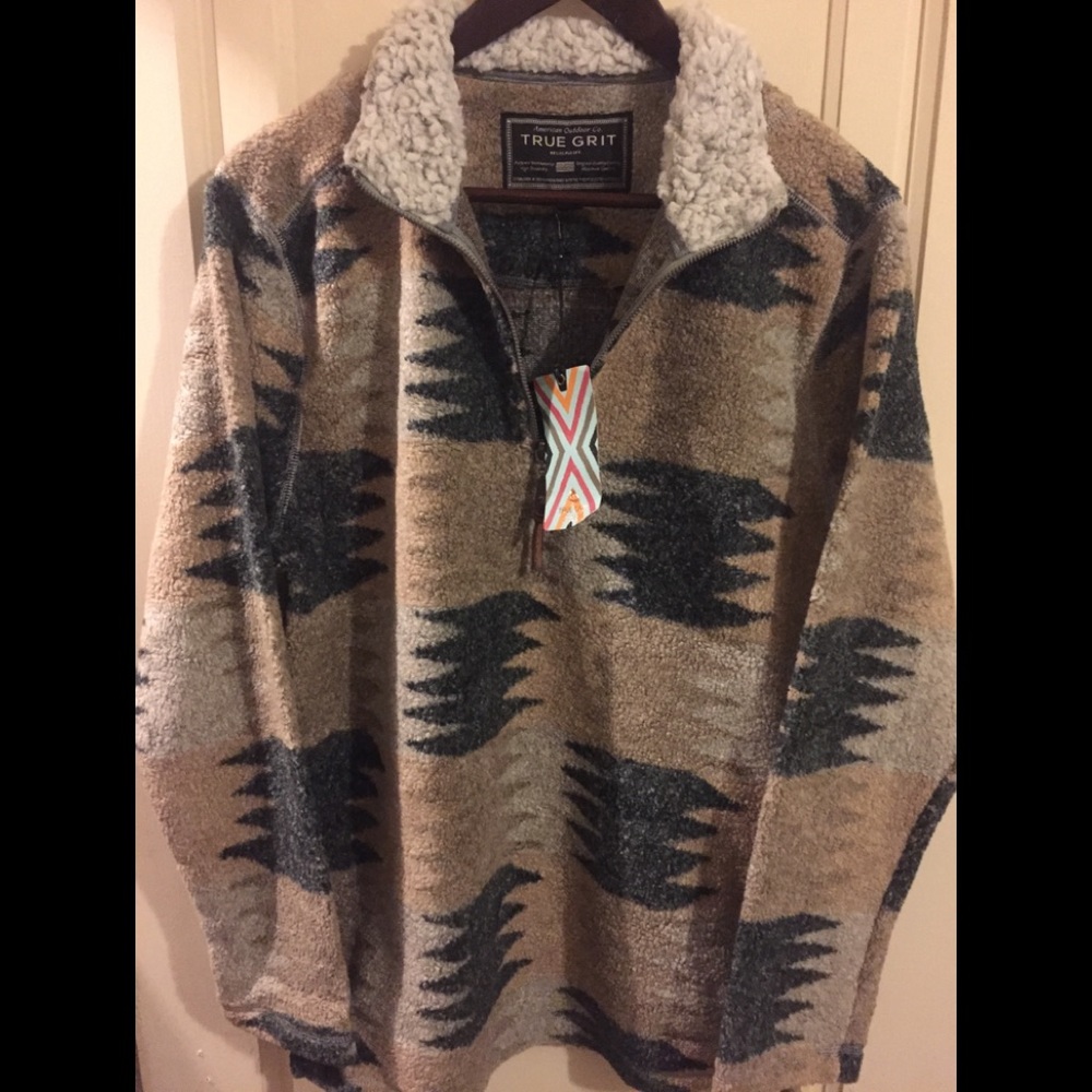 True Grit Melange Blanket Pullover