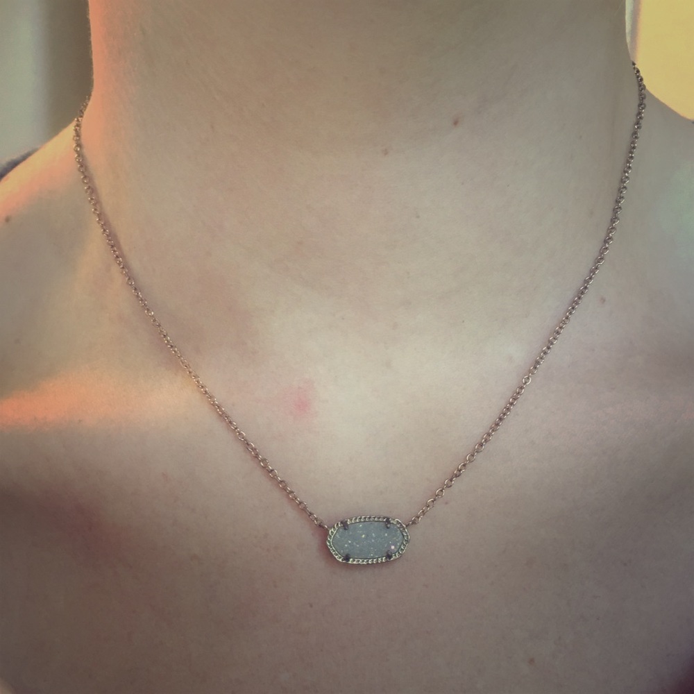 Kendra Scott Elisa Gold Pendant Iridescent Drusy