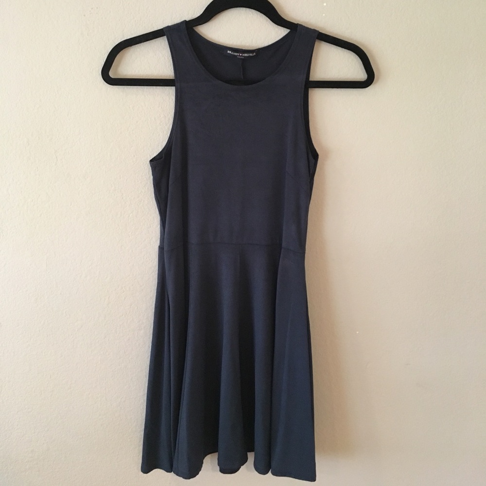 Navy suede Brandy dress