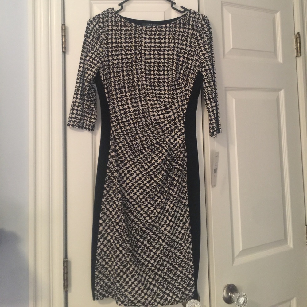 Ralph Lauren pull over houndstooth work dress