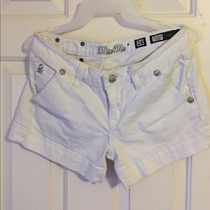 Cute white Miss Me shorts
