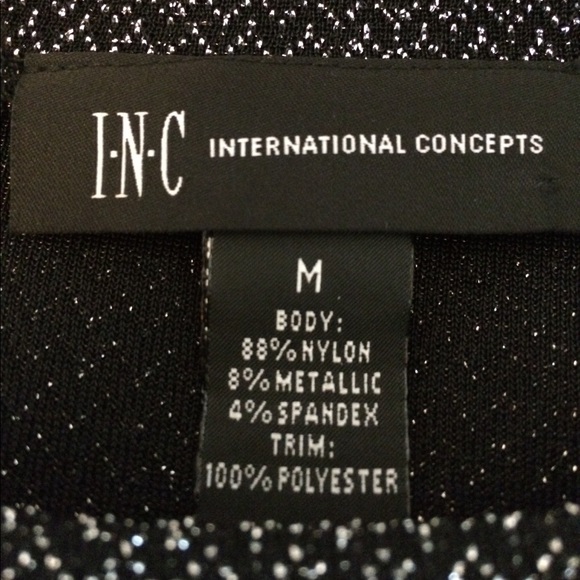 Inc metallic knit with high low sheer bottom band - Picture 4 of 6