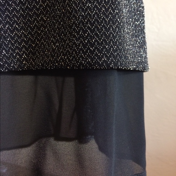 Inc metallic knit with high low sheer bottom band - Picture 2 of 6