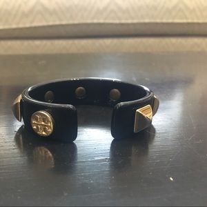 Tory Burch bangle navy and gold
