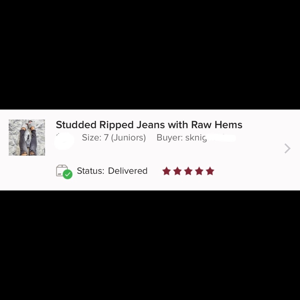 Studded Ripped Jeans with Raw Hems - Picture 8 of 8