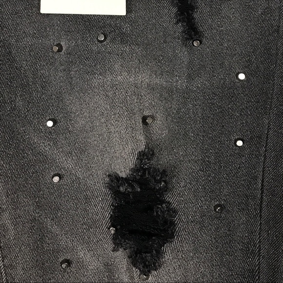 Studded Ripped Jeans with Raw Hems - Picture 5 of 8