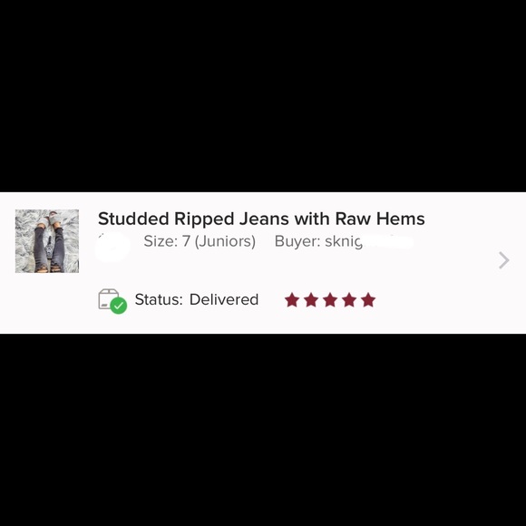 Studded Ripped Jeans with Raw Hems - Picture 8 of 8