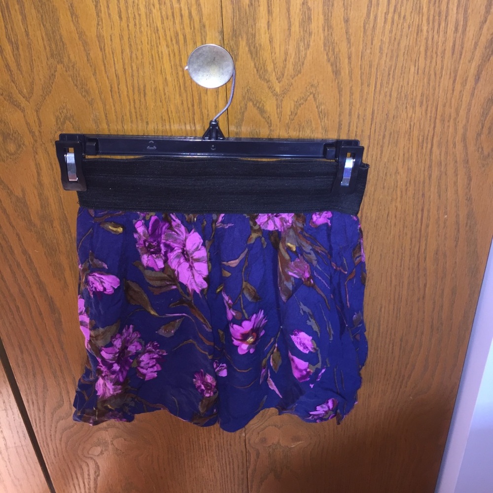 Navy blue flower skirt