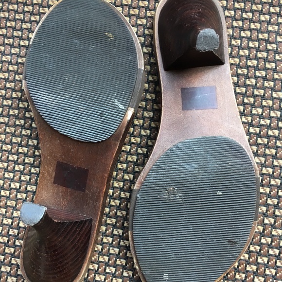 Maxstudio thong sandals with kitten heels red gold - Picture 4 of 4