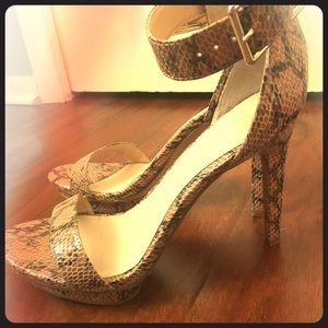 Snakeskin Strappy Heels