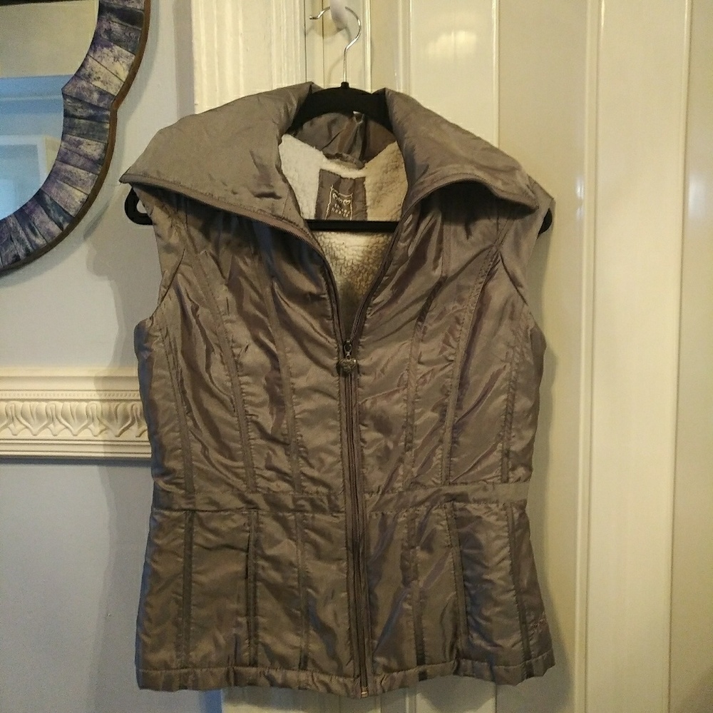 Three Hearts Metallic Grey Fall Vest