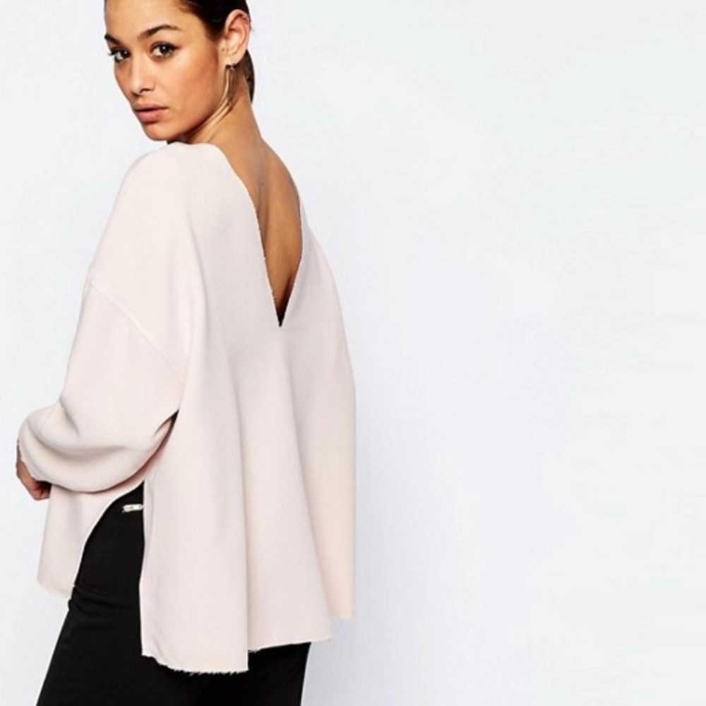 Asos nude V Back oversized sweats with side slits