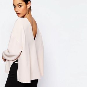 Asos nude V Back oversized sweats with side slits