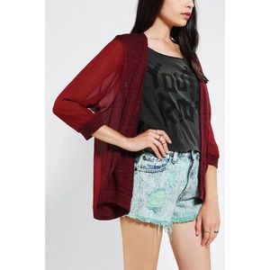 Red cardigan