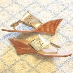 Jack Rogers Platinum Mid Wedge Size 8 - Worn Twice