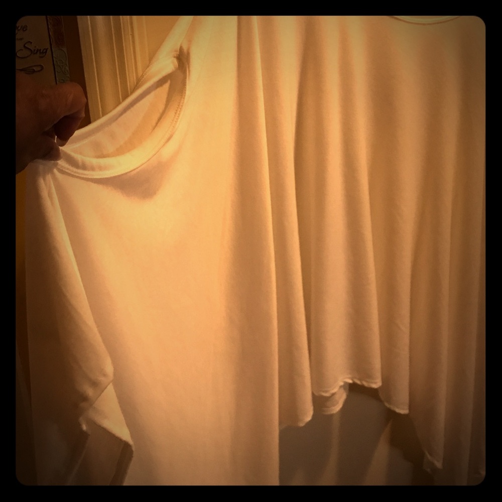 Cream oversized poncho