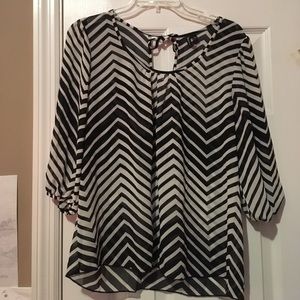 Black and White Striped top