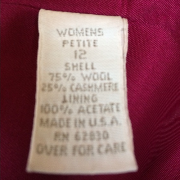 Lands'end raspberry wool & cashmere jacket - Picture 5 of 6