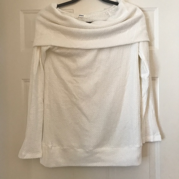 Ivory Off the Shoulder Sweater - Picture 3 of 7
