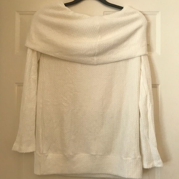 Ivory Off the Shoulder Sweater - Picture 6 of 7
