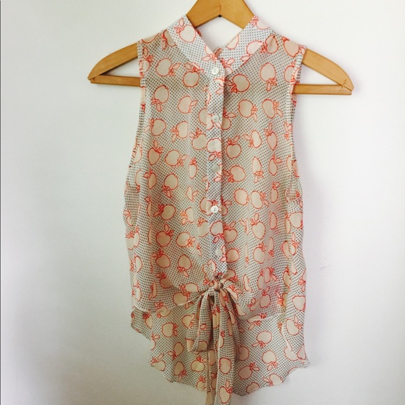 Apple and Polka Dot Top - Picture 2 of 7