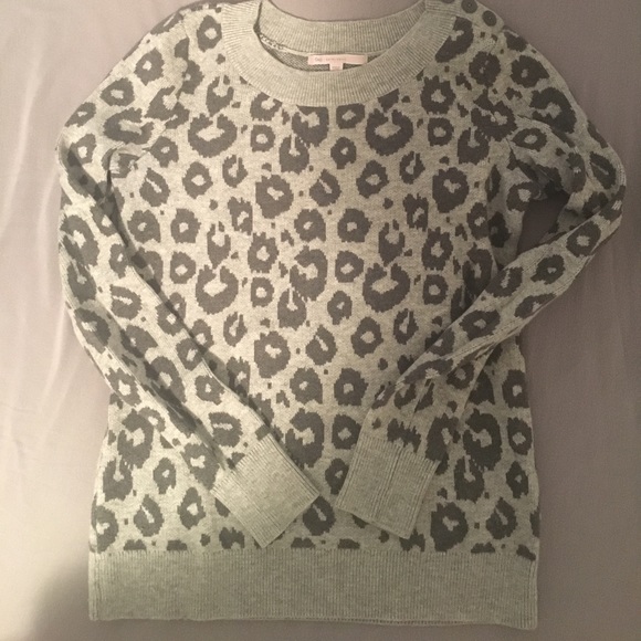 Snow leopard print wool sweater - Picture 1 of 5
