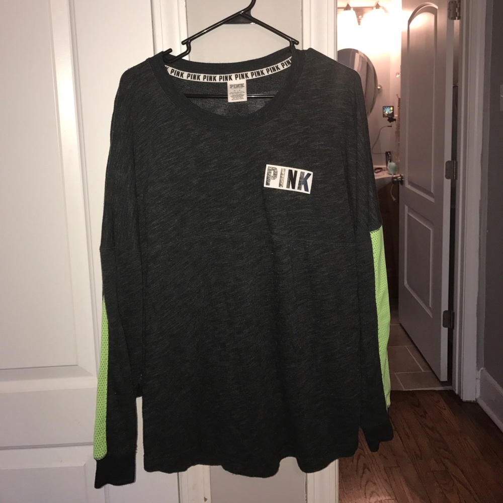 REDUCED!Victoria's Secret PINK Charcoal Sweatshirt - Picture 1 of 3