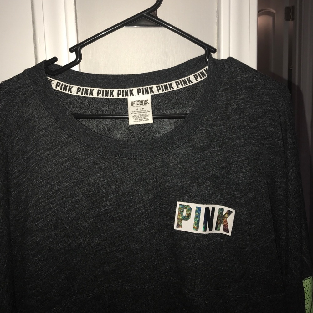 REDUCED!Victoria's Secret PINK Charcoal Sweatshirt - Picture 2 of 3