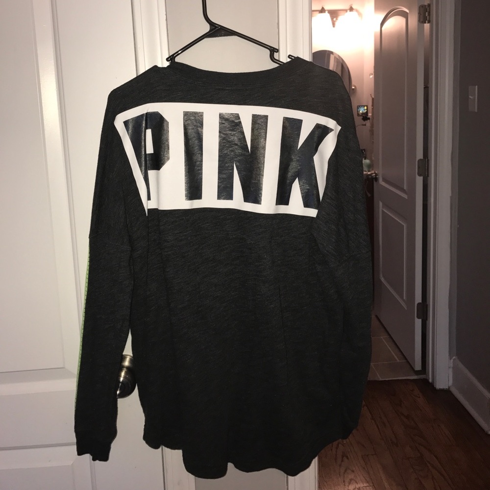 REDUCED!Victoria's Secret PINK Charcoal Sweatshirt - Picture 3 of 3